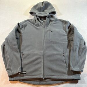 BAERSkin Tactical Hoodie Mens 3XL Gray Fleece Full Zip Pockets Outdoor